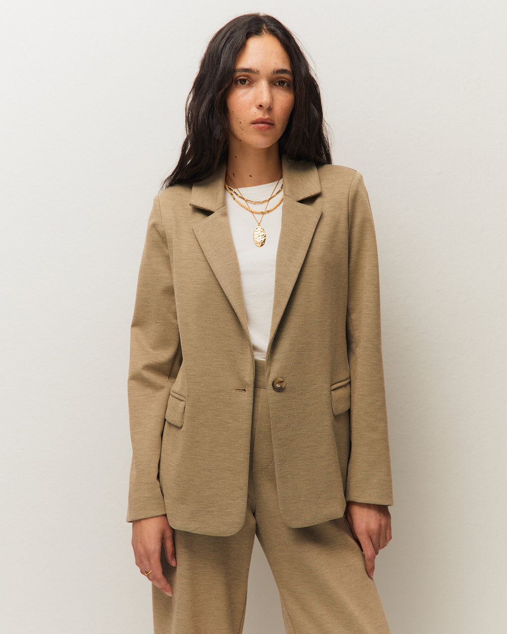 Americana confort con raya diagonal