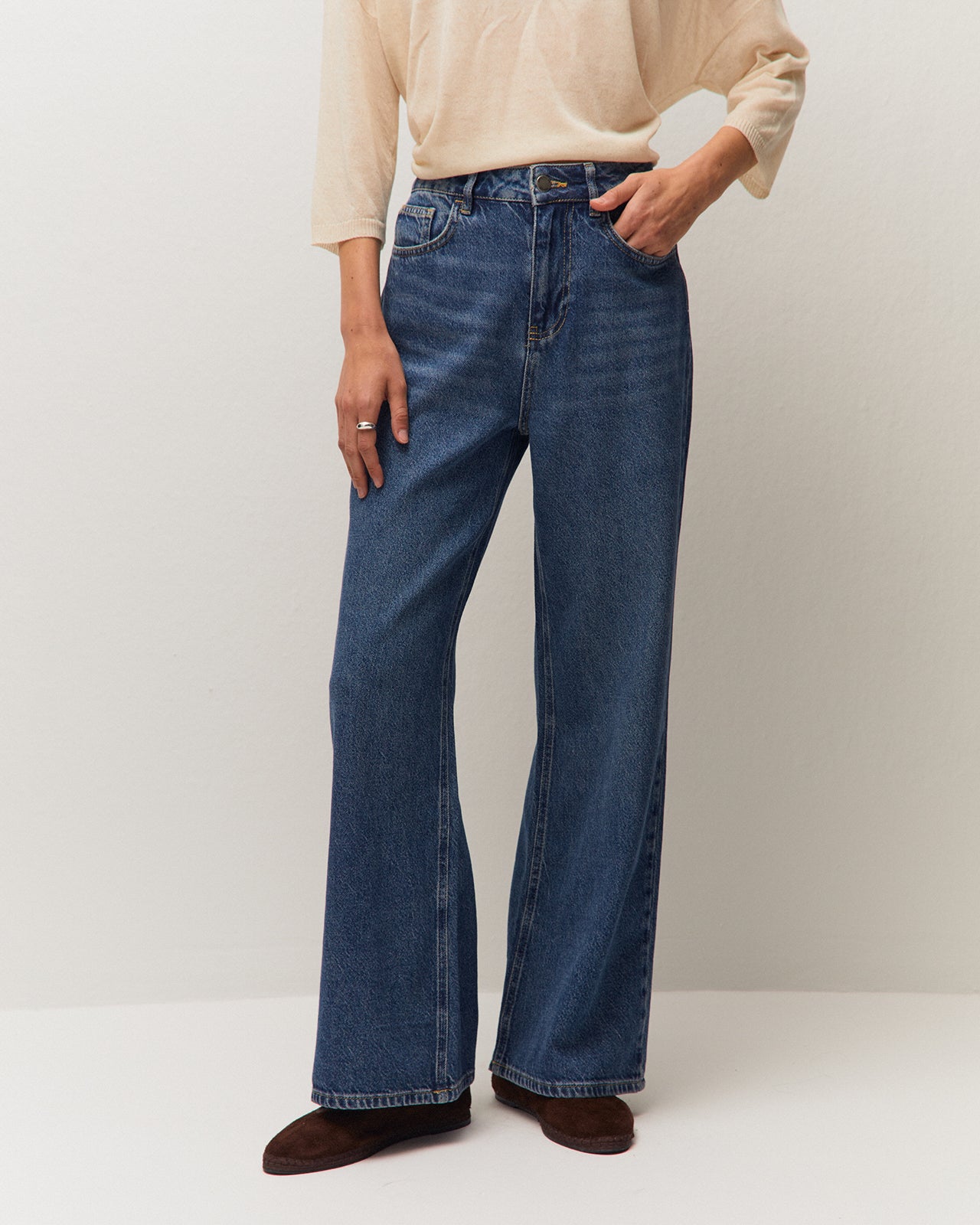 Pantalón denim fluido