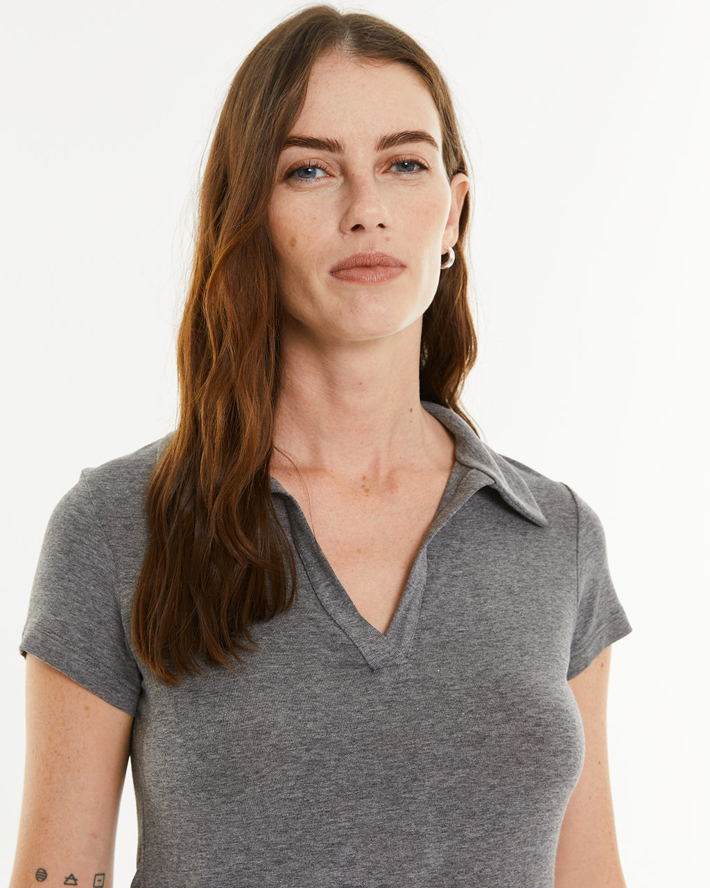 Polo neckline t-shirt
