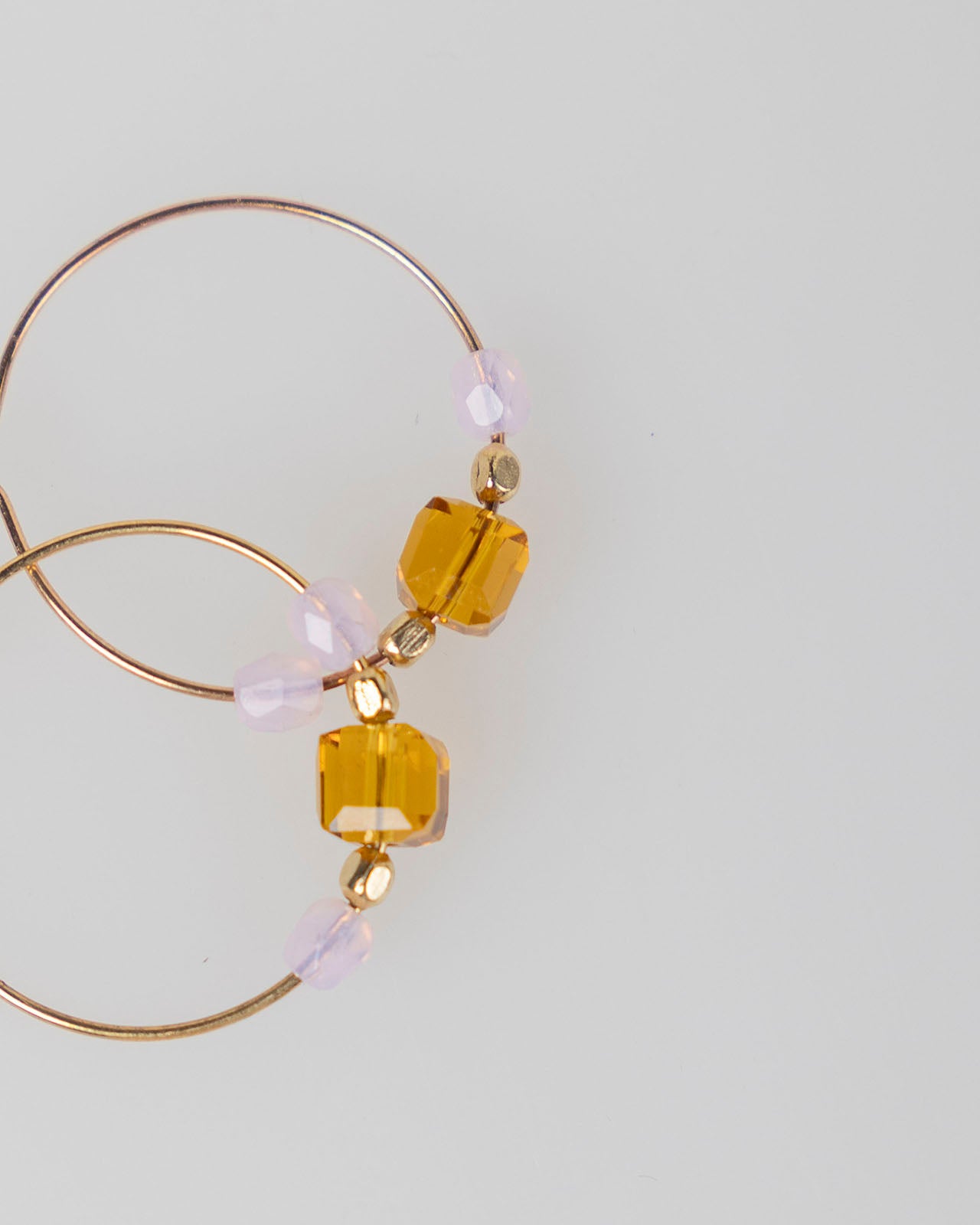 Boucles d'oreilles pendantes perlées