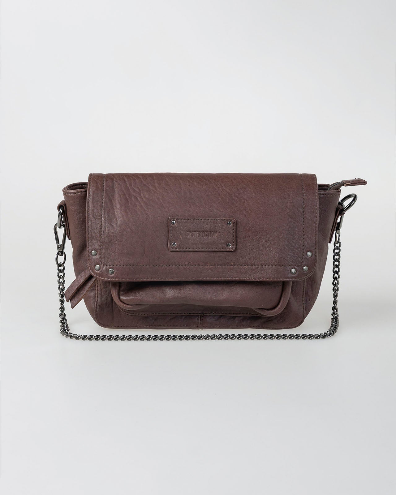 Studded leather bag