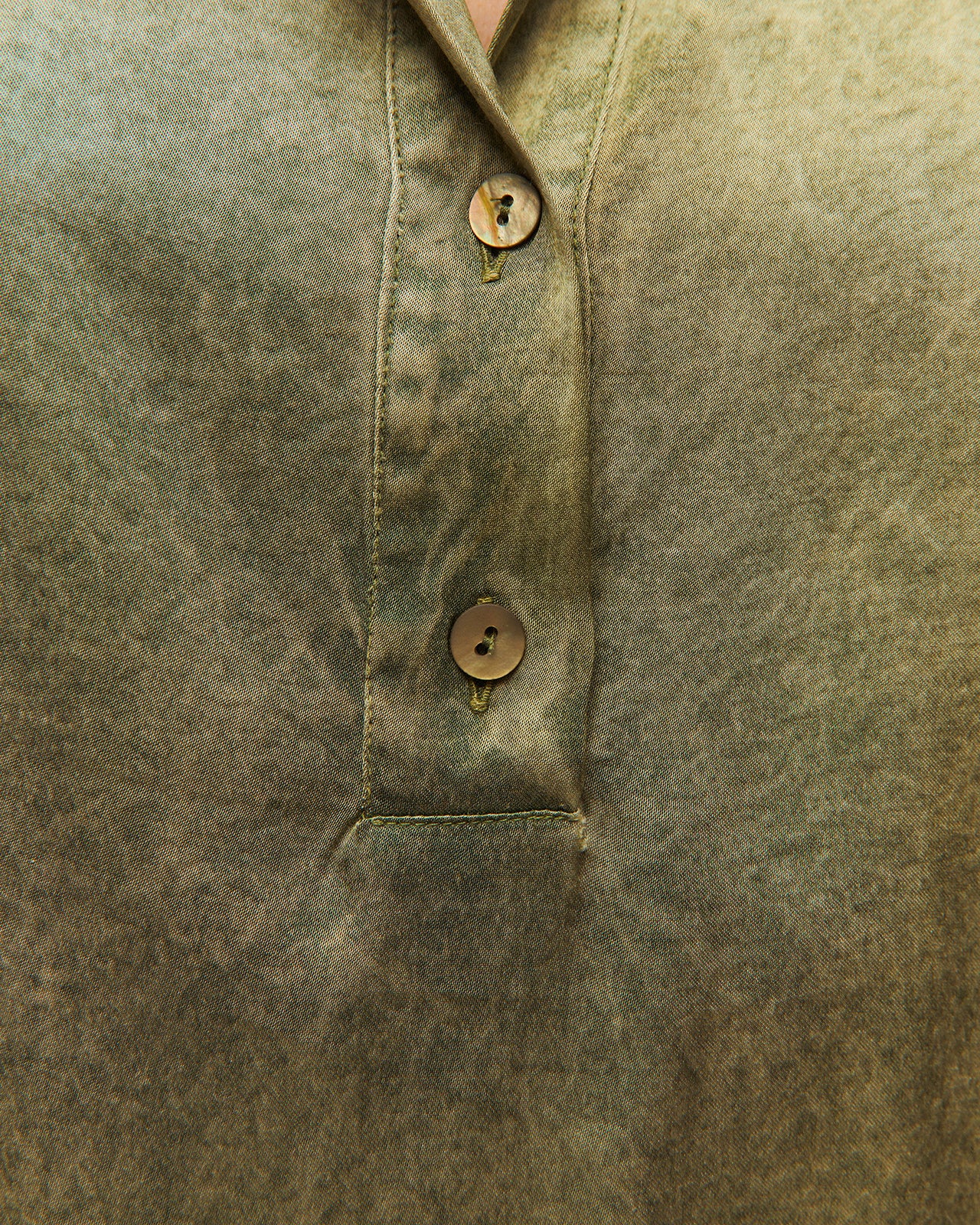 Satin shirt with corrosive effect