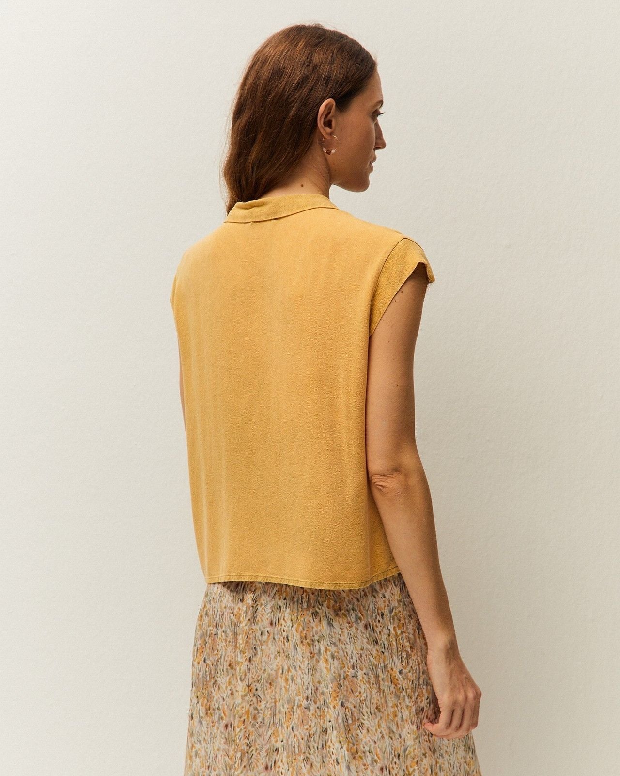 Chemise à effet délavé