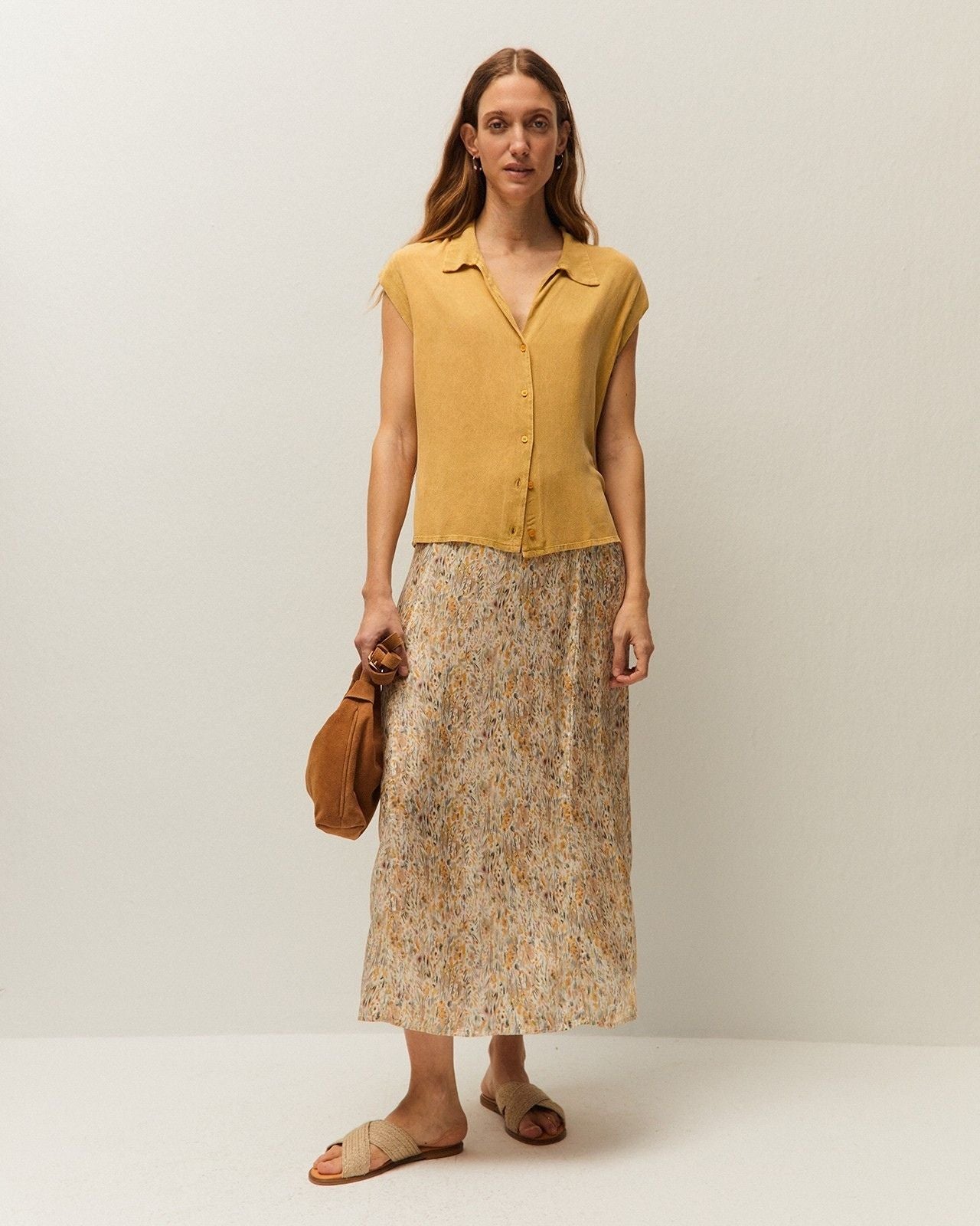 Chemise à effet délavé