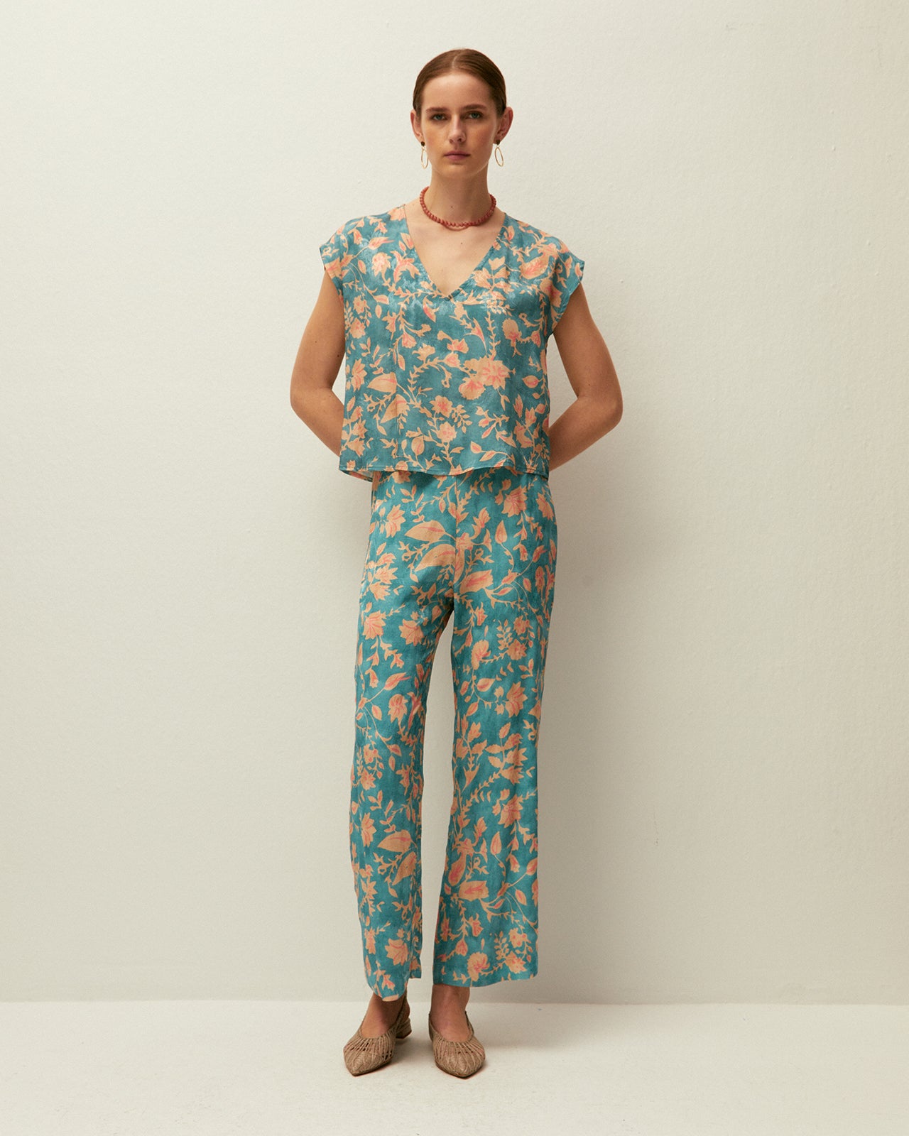 Printed short-sleeved shirt