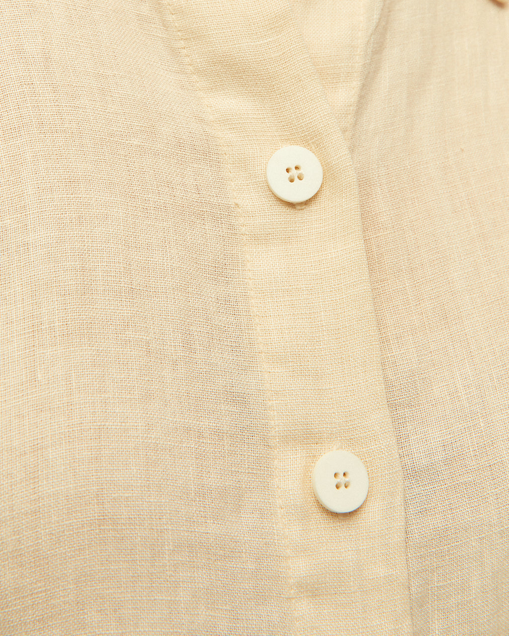 Camisa lino escote camisero