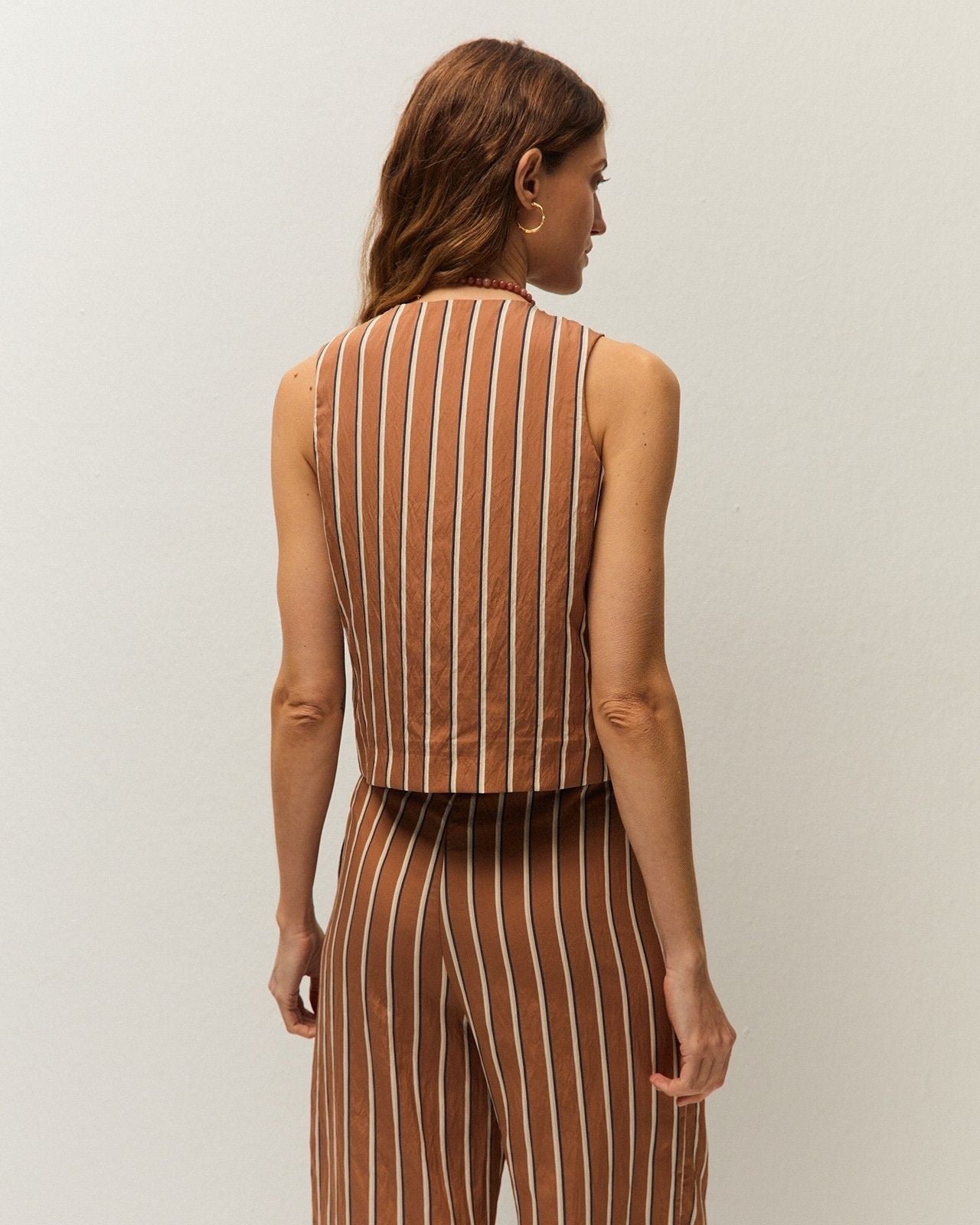Pinstriped vest
