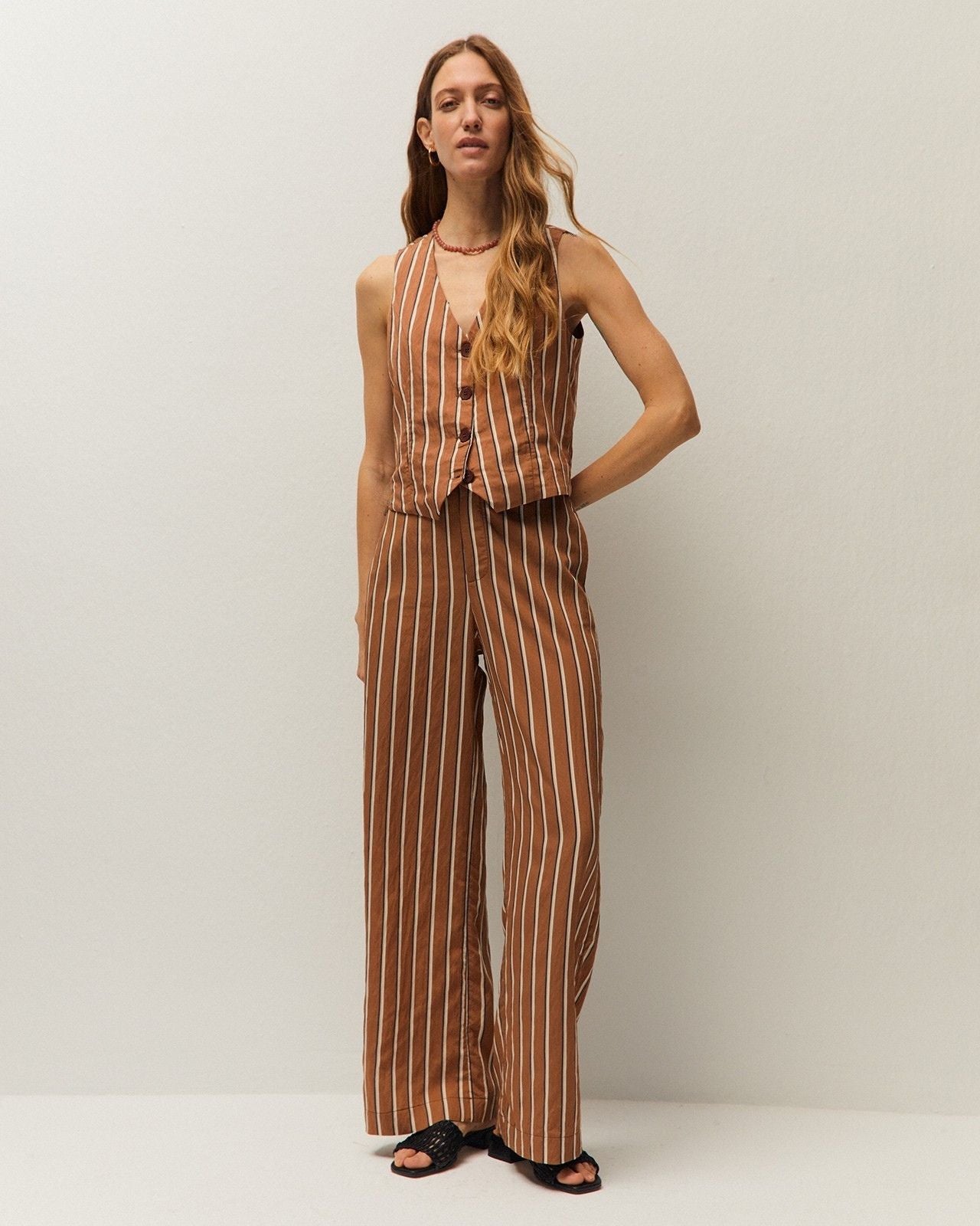 Pinstriped vest