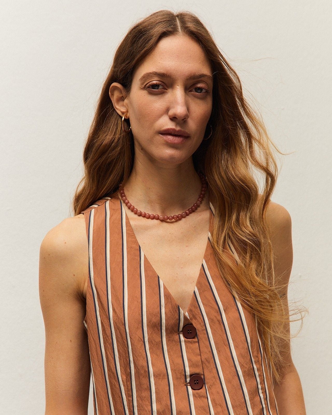 Pinstriped vest
