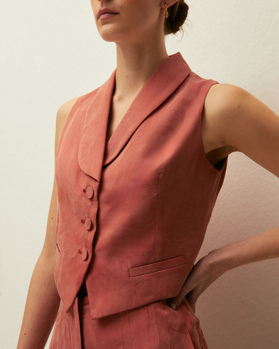 Tencel party vest