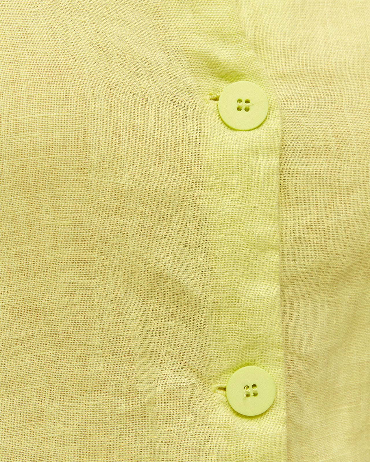 Chaleco lino cuello camisero