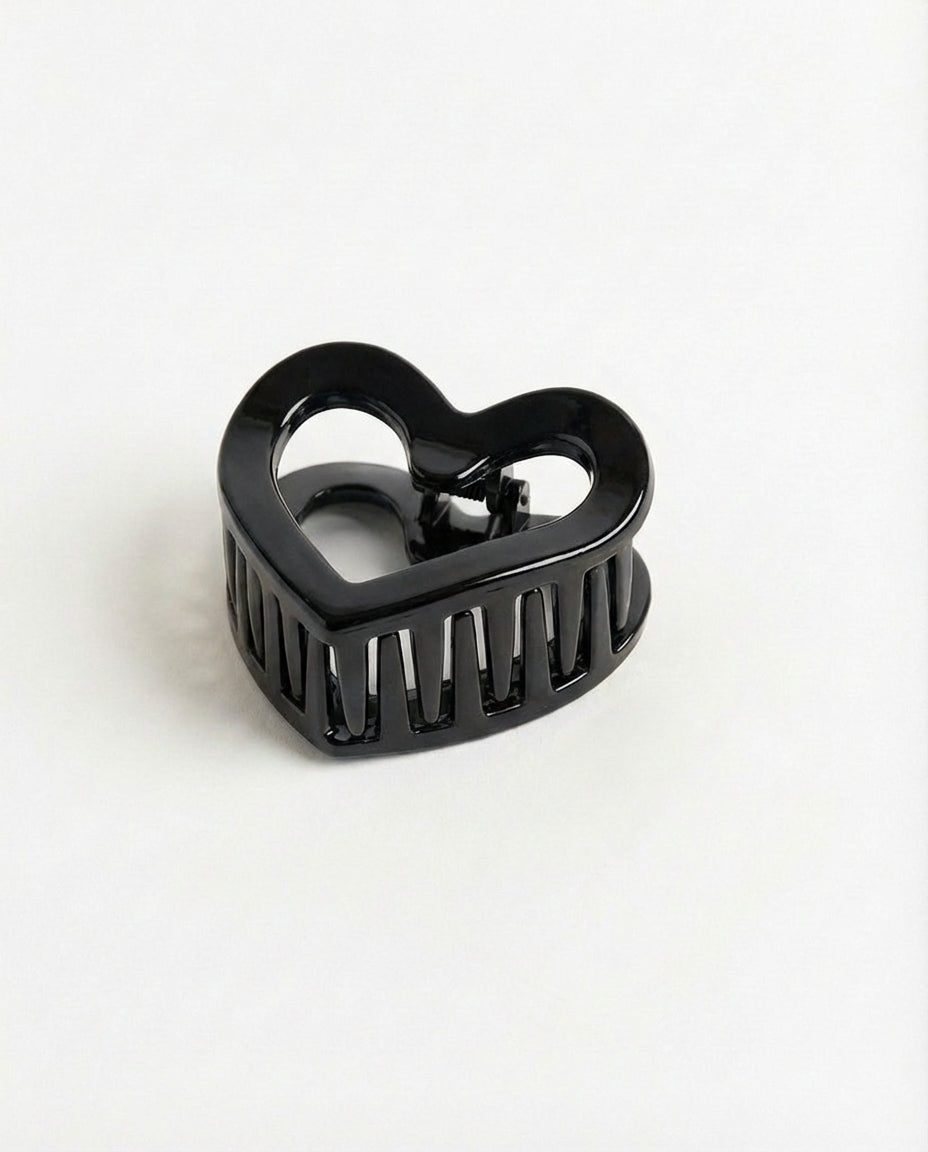 Heart-shaped hair clip