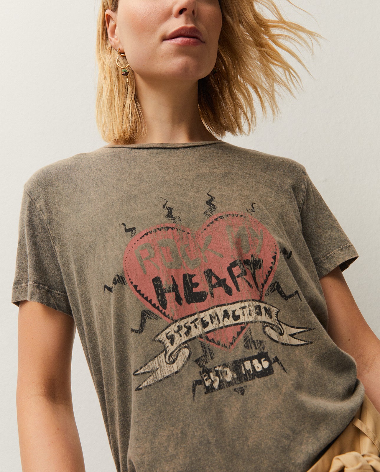 Heart print t-shirt
