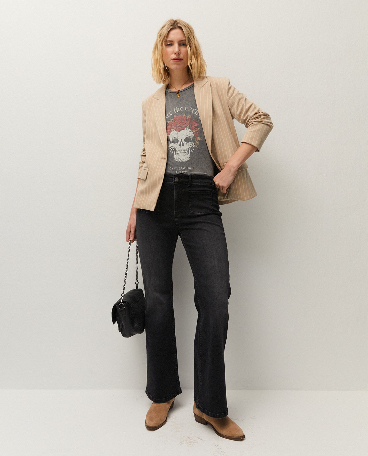 Skull print t-shirt