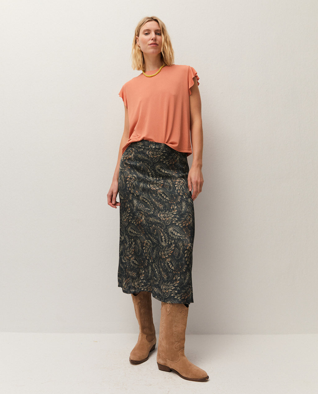 ruffled t-shirt