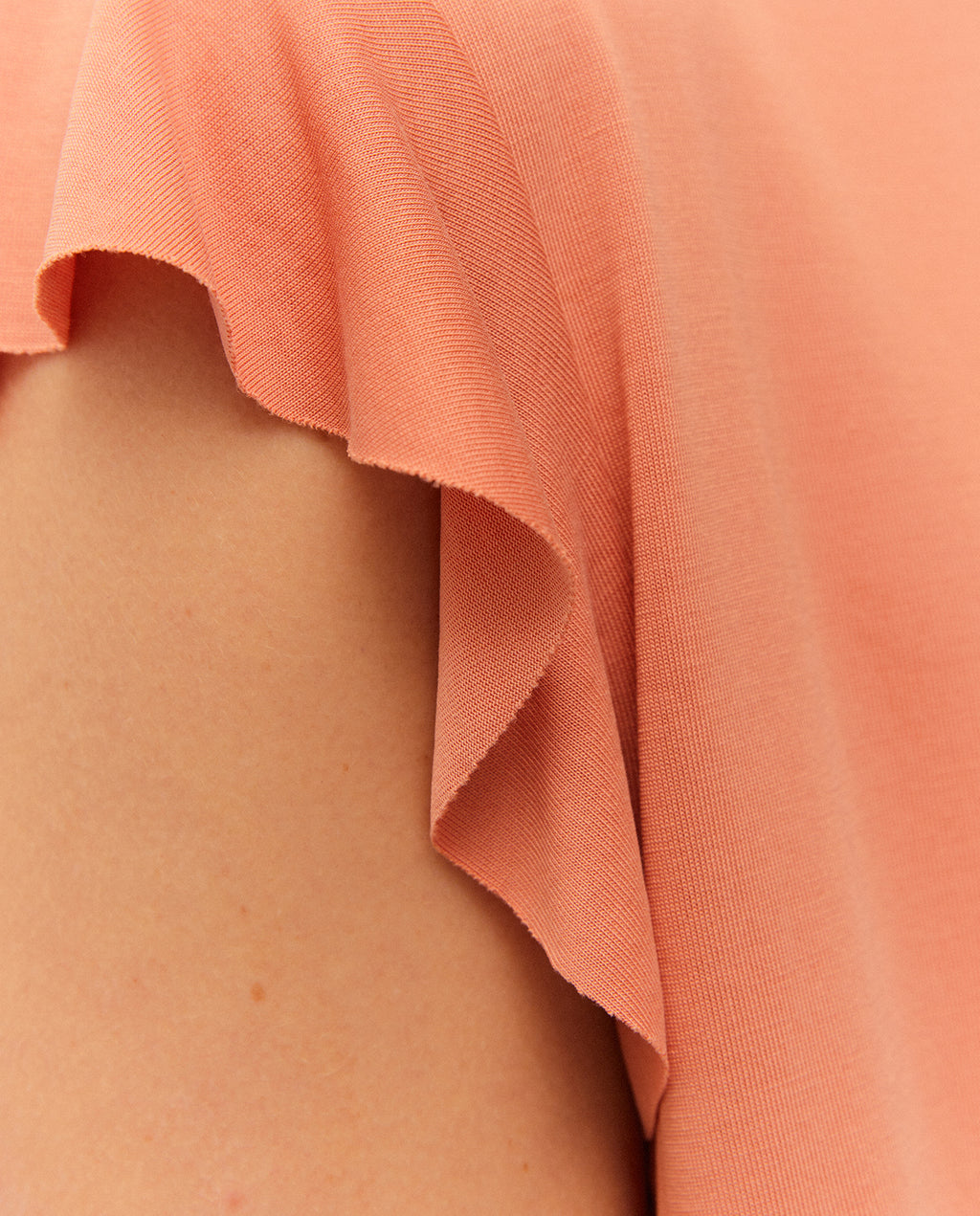 ruffled t-shirt
