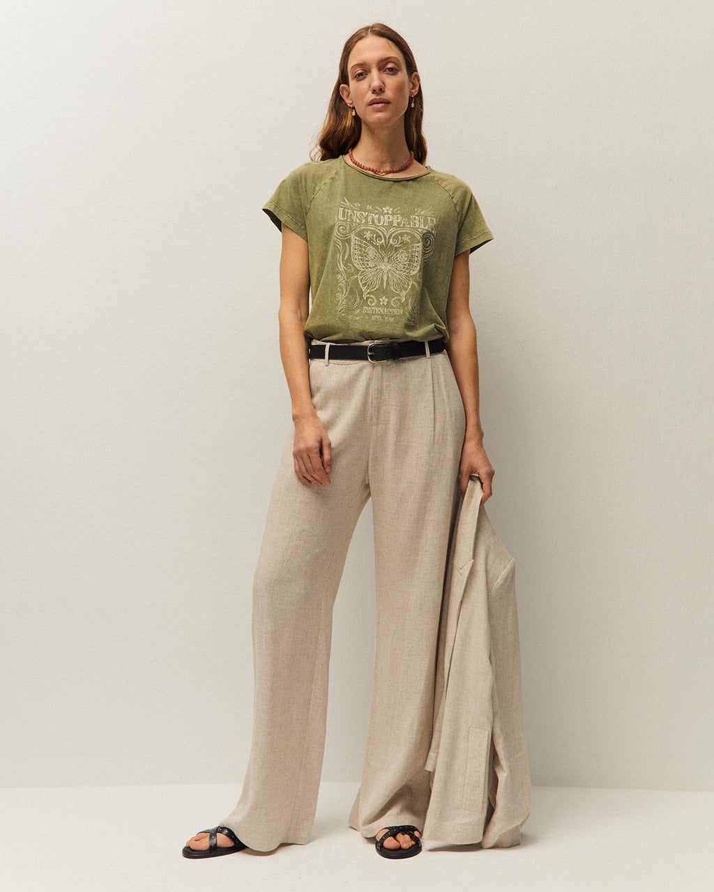 Camiseta con print de mariposa