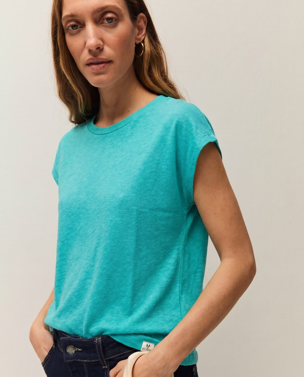 T-shirt en lin à manches courtes