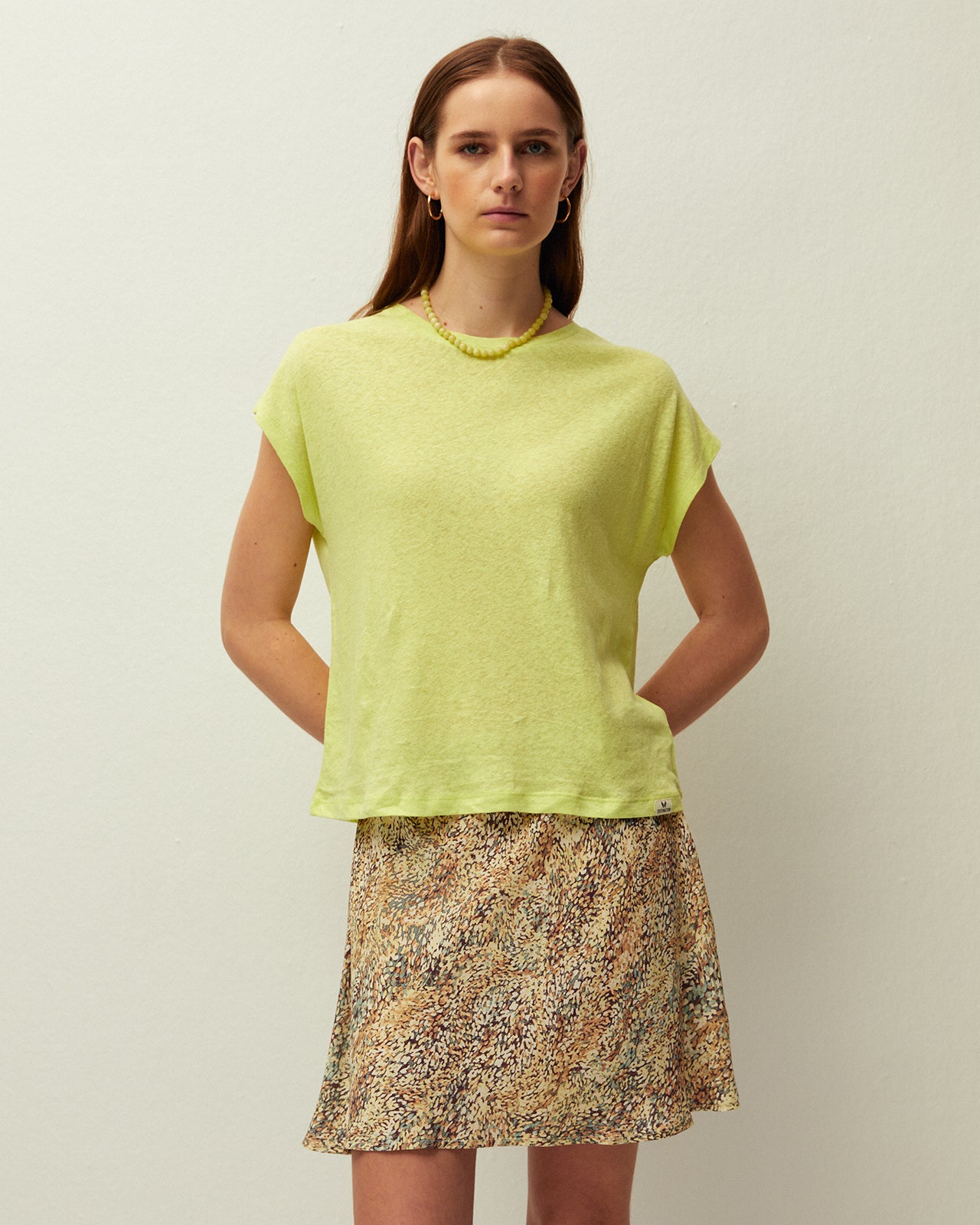 Chemise en lin manches courtes