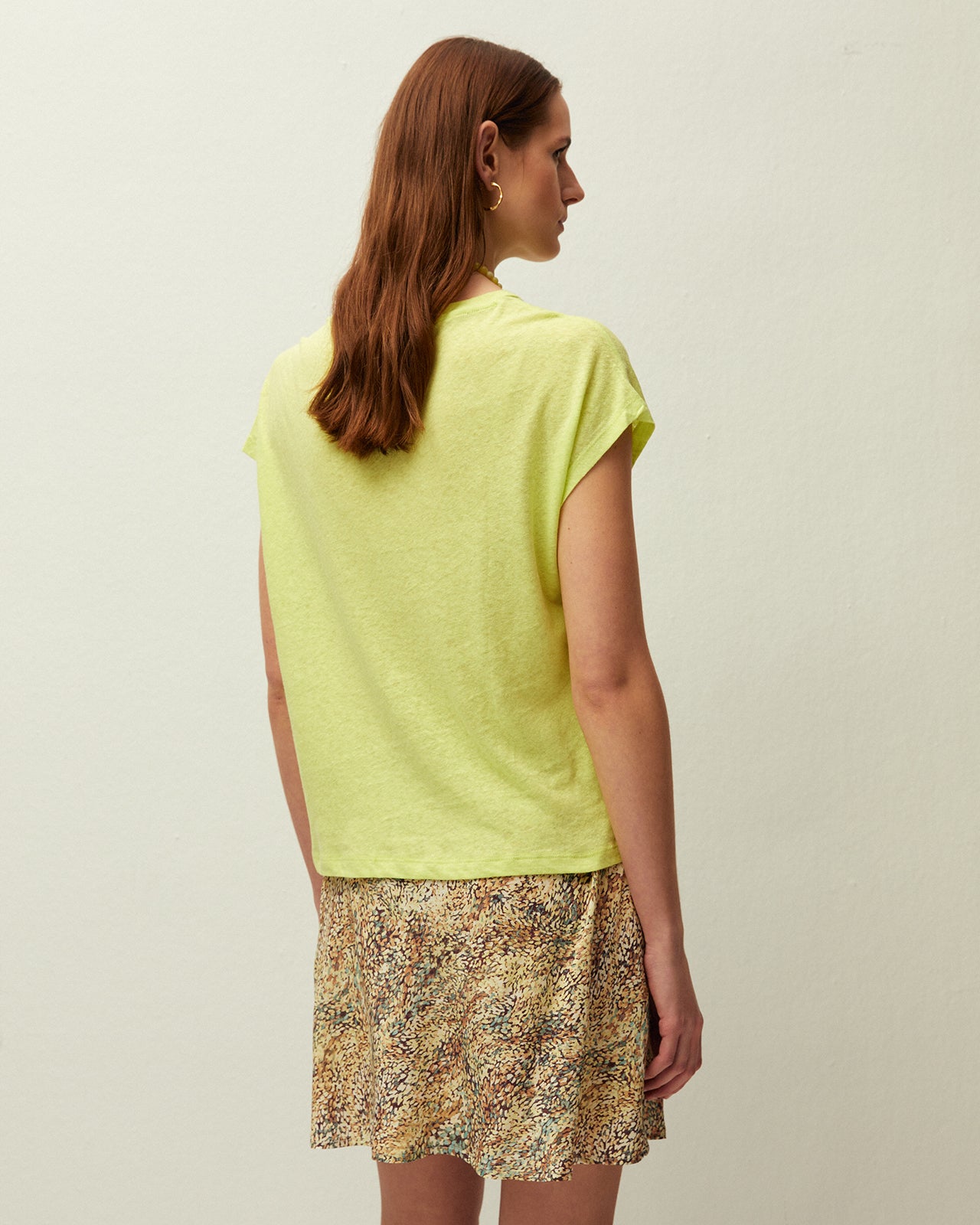 Chemise en lin manches courtes