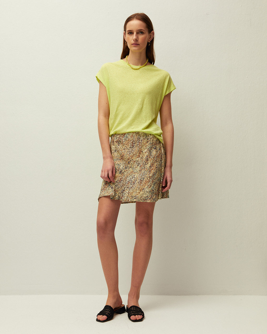 Chemise en lin manches courtes