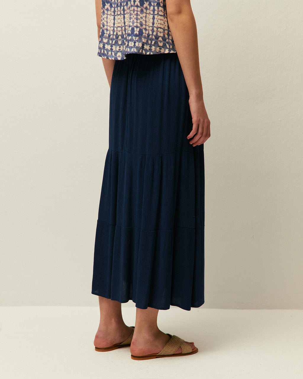 Falda midi bambula