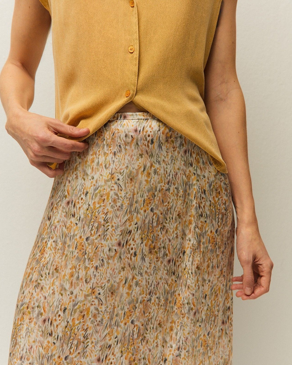 Printed A-line skirt