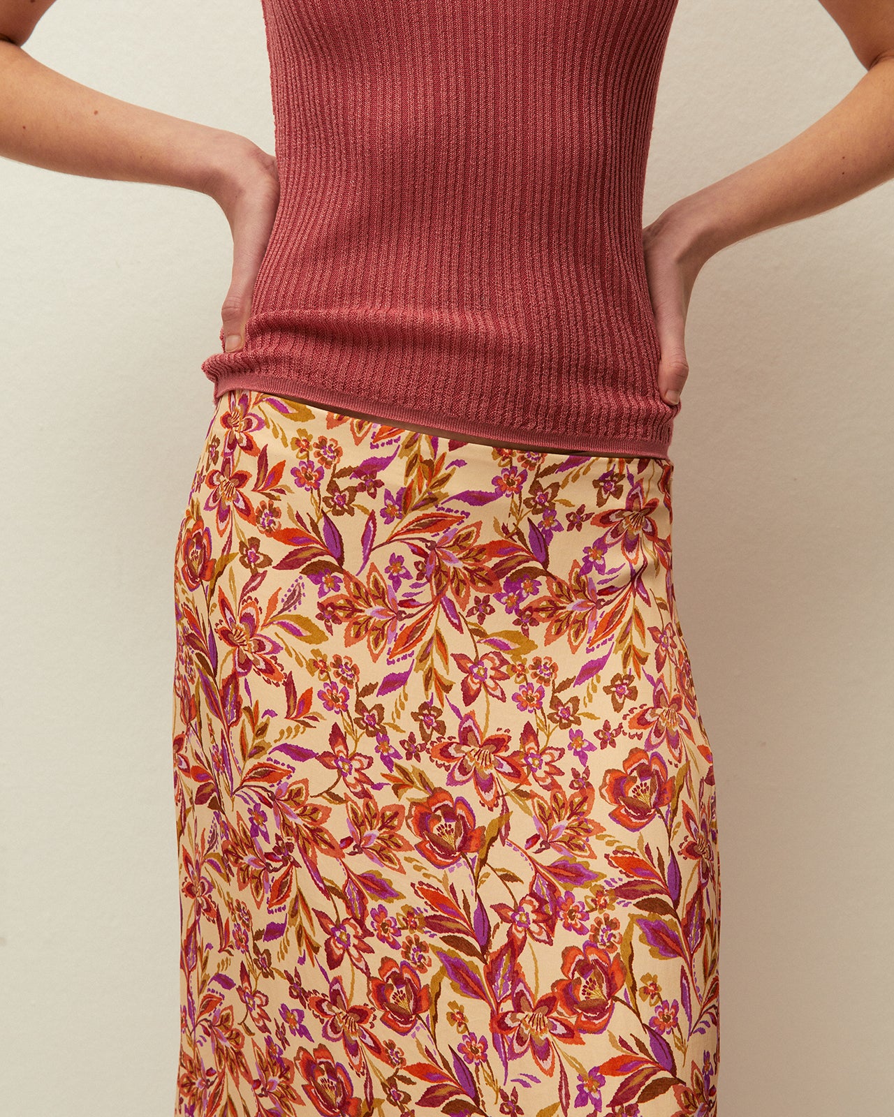 Jupe à imprimé floral