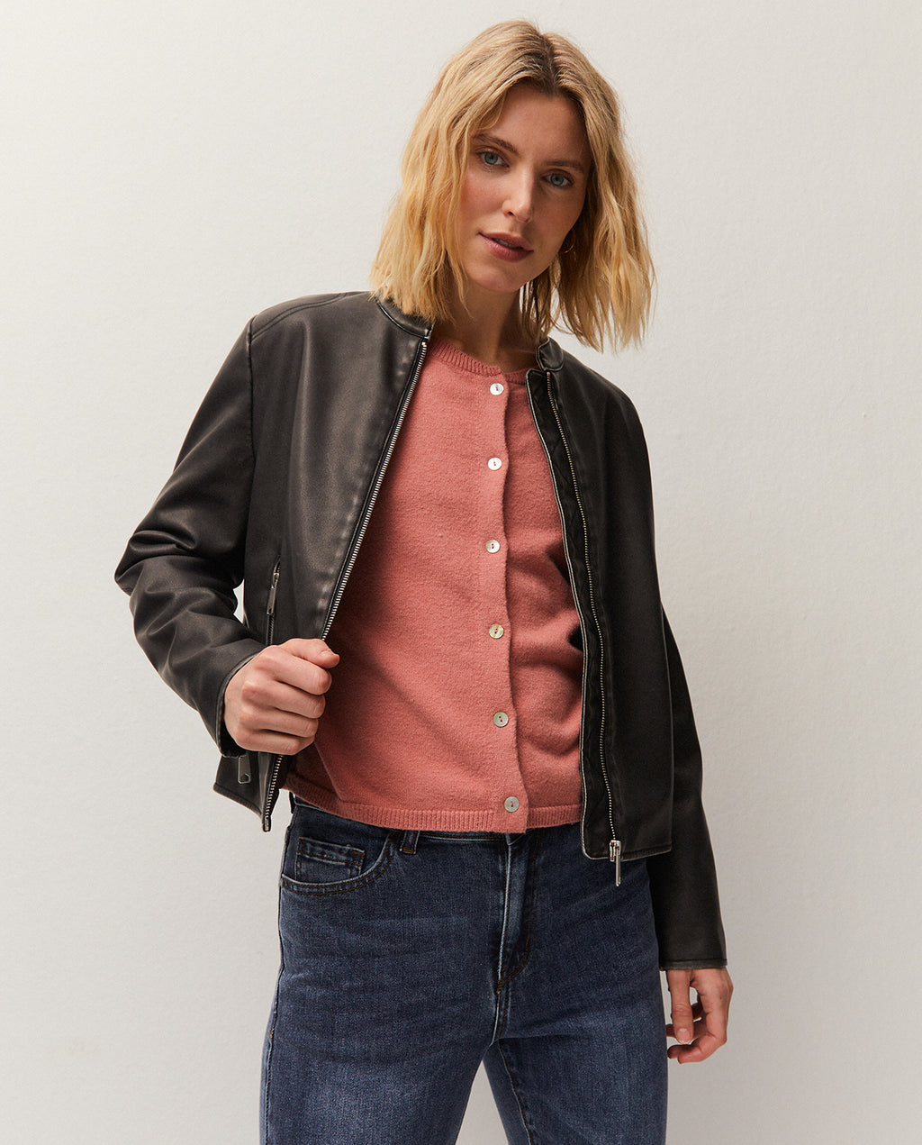 veste à col mandarin