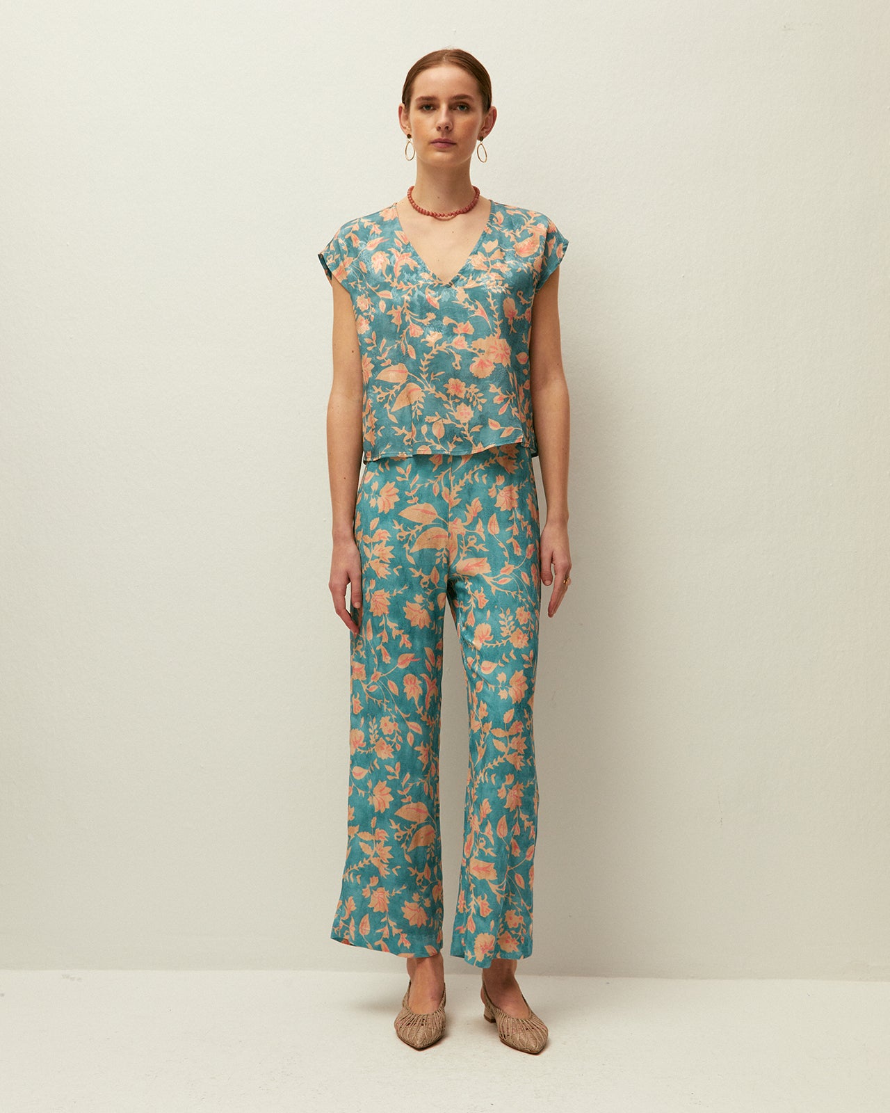 Pantalon imprimé fleuri