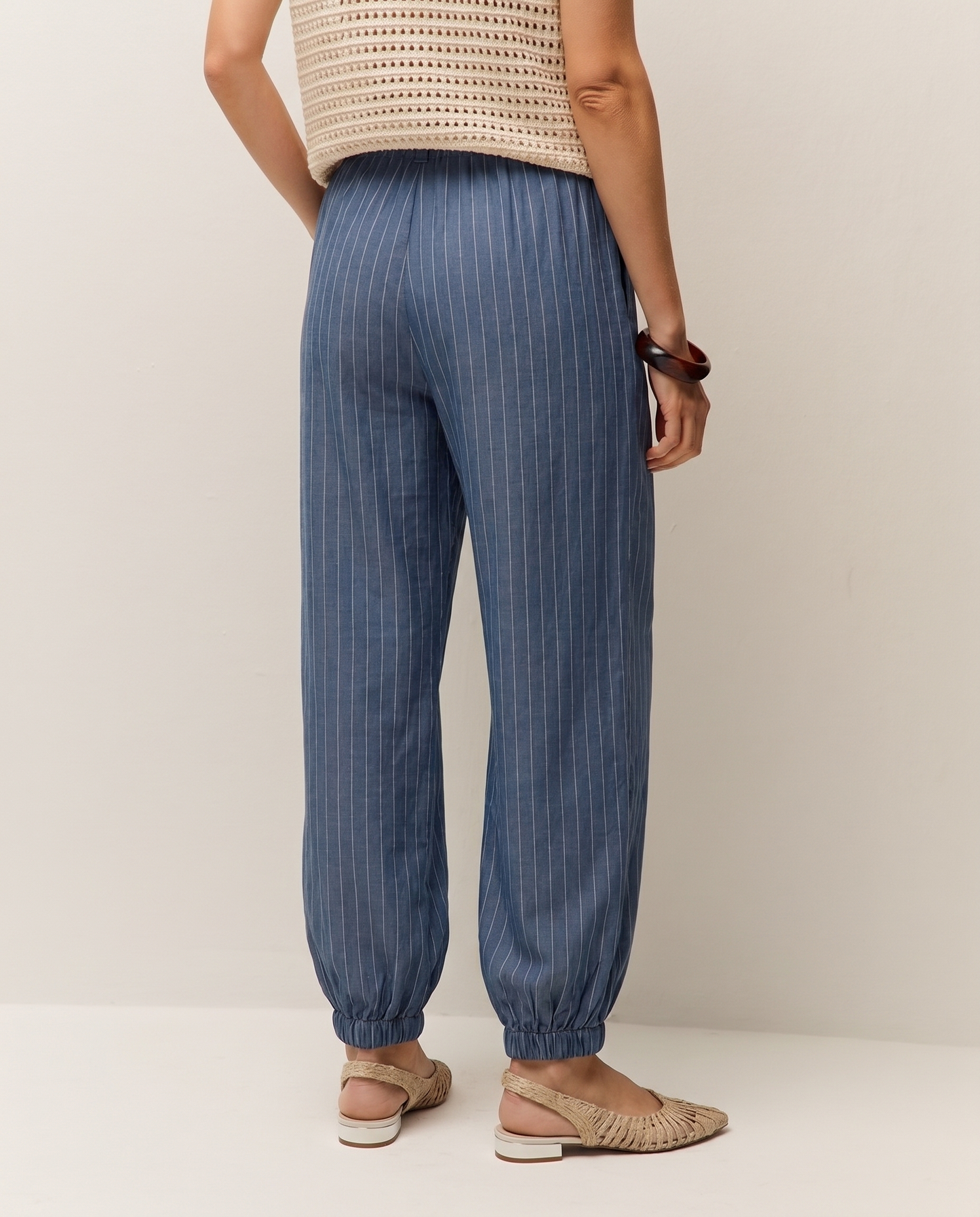 Pinstripe flowy trousers