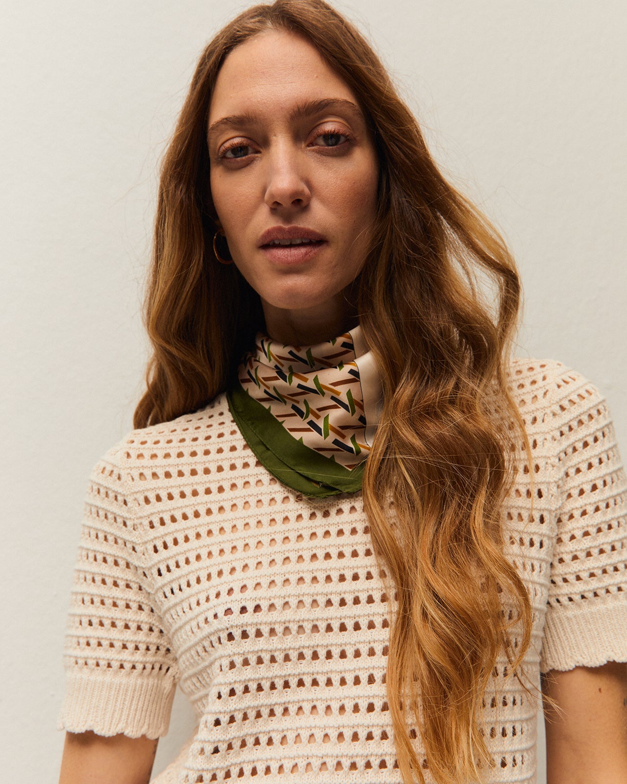 Foulard à imprimé géométrique