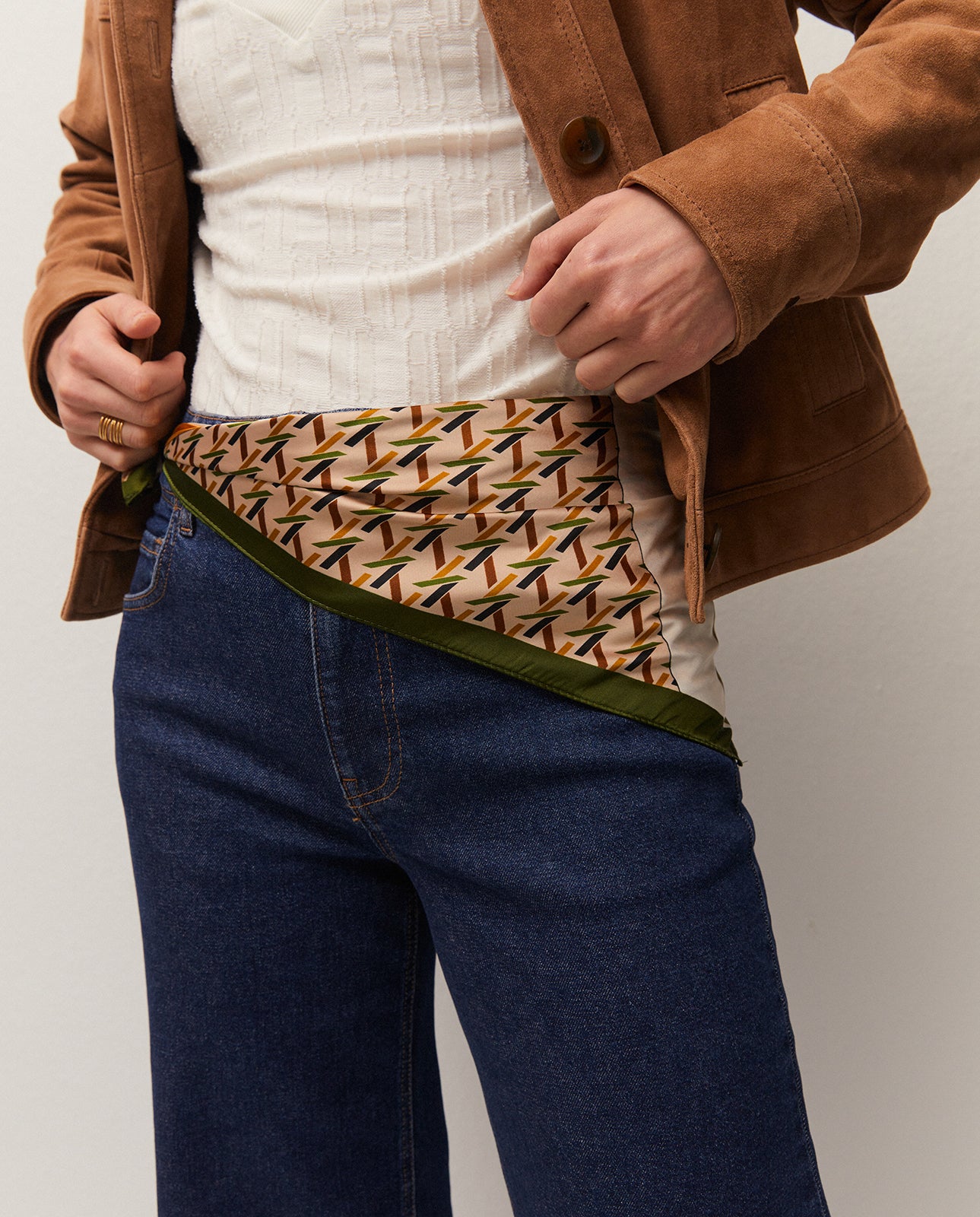 Foulard à imprimé géométrique