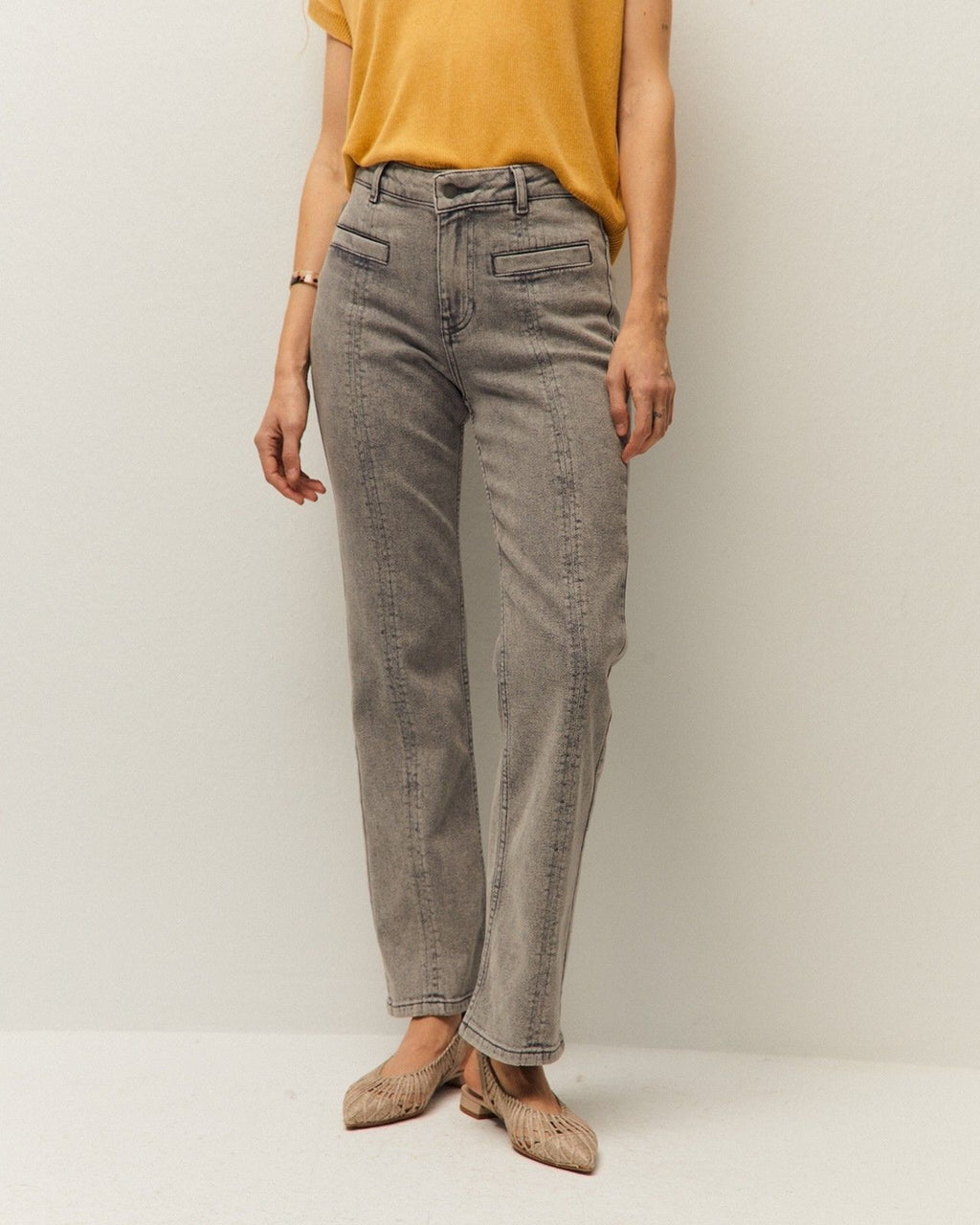 Pantalón denim nervio