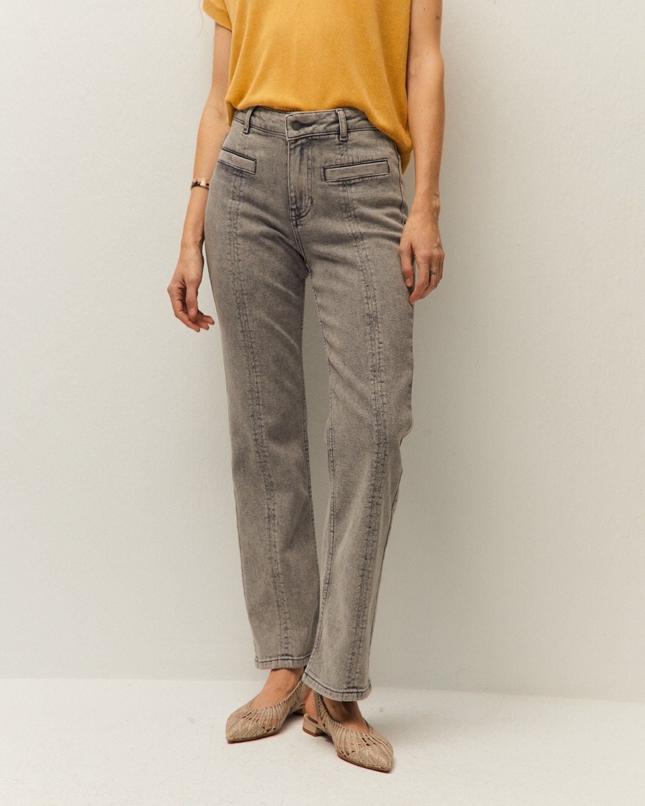 Pantalón denim nervio