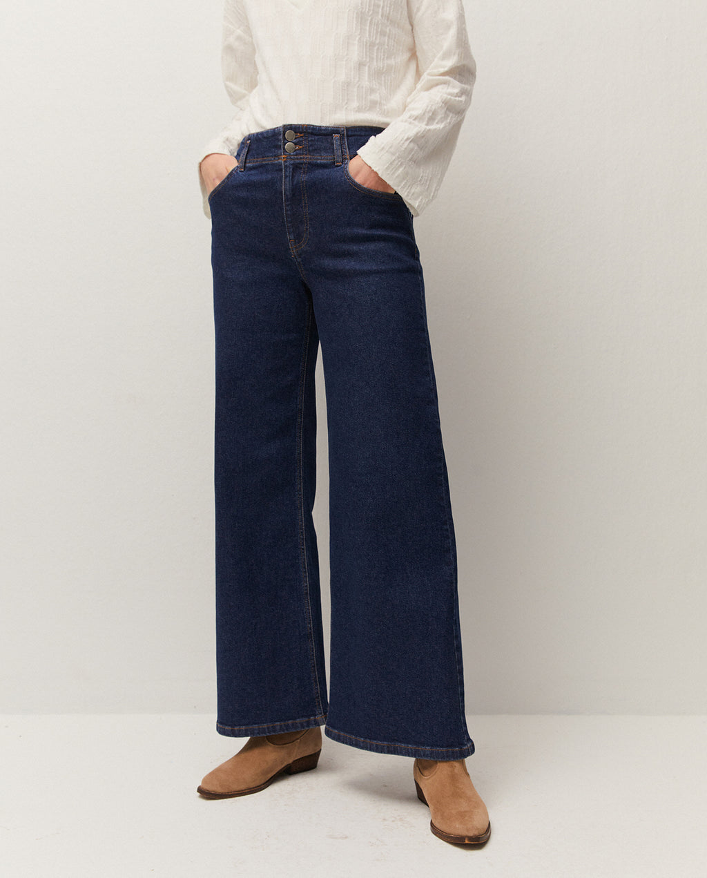 Pantalón denim índigo