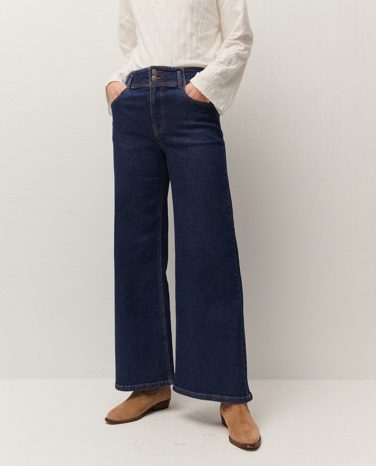 Pantalón denim índigo
