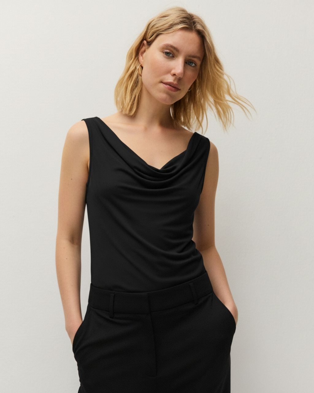 Top escote fluido