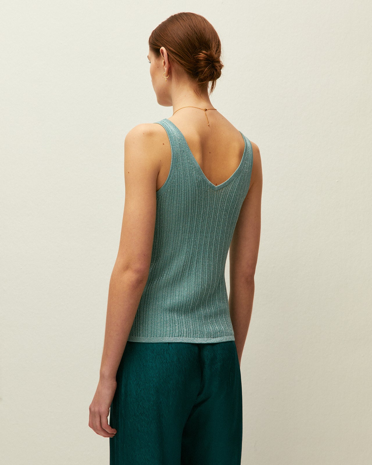Lurex ribbed top