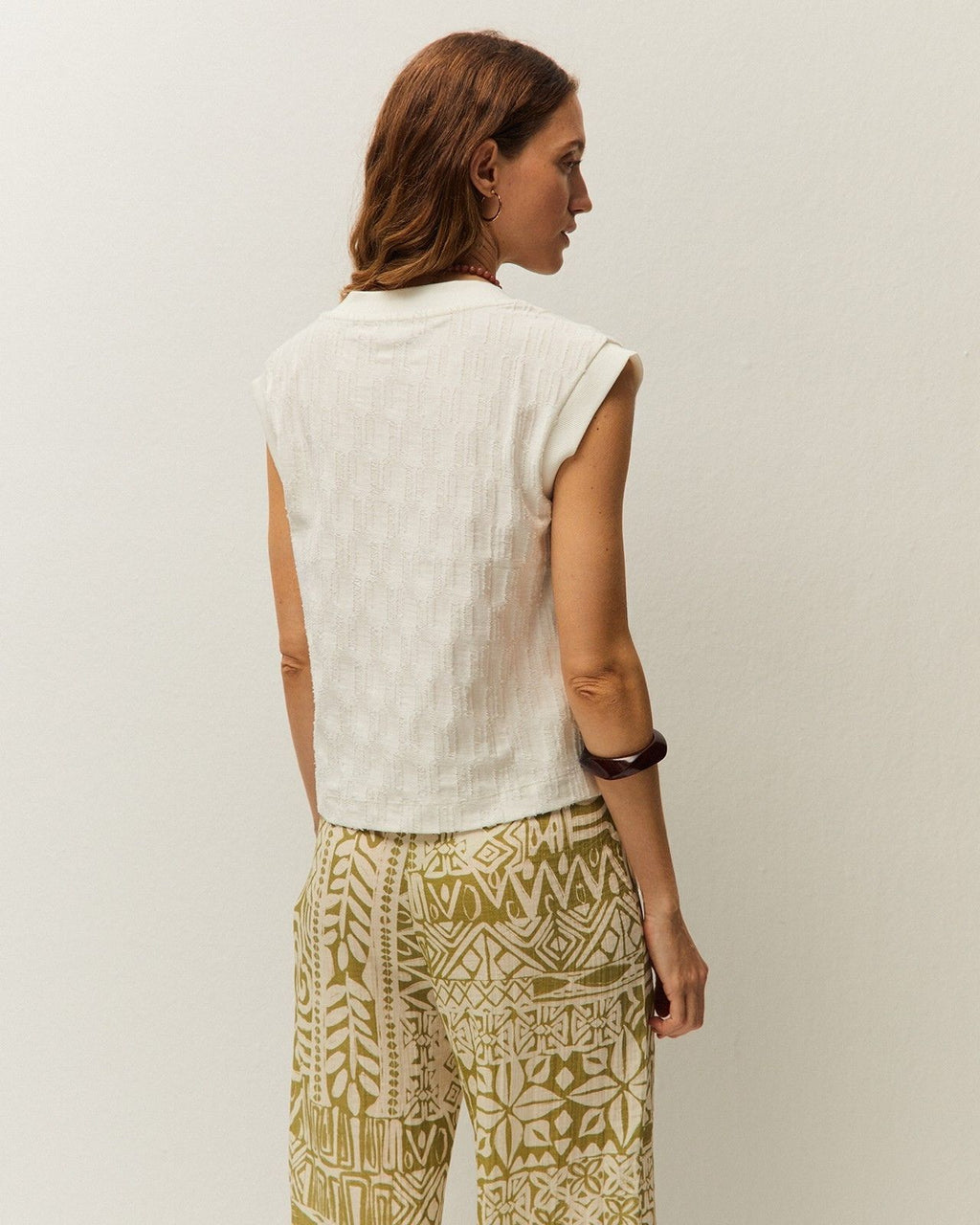Top with fancy fabric